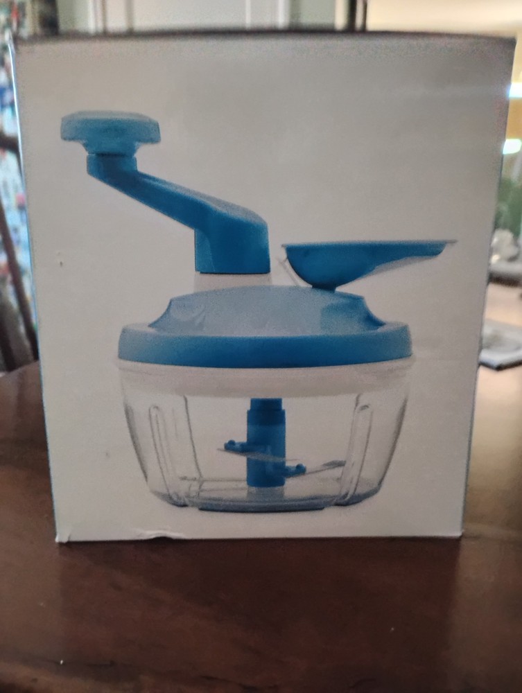 Tupperware Quick Chef Pro System Blue Manual Food Processor Chopper
