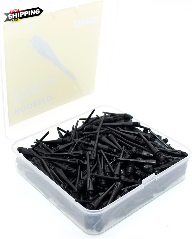 2BA Thread Plastic Tip Dart Points 300 Pack Soft Dart Tips Replacement Dart Acce