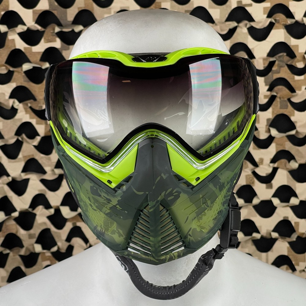 NEW Push Unite Paintball Mask - Tropical Camo Lime - Gradient Clear