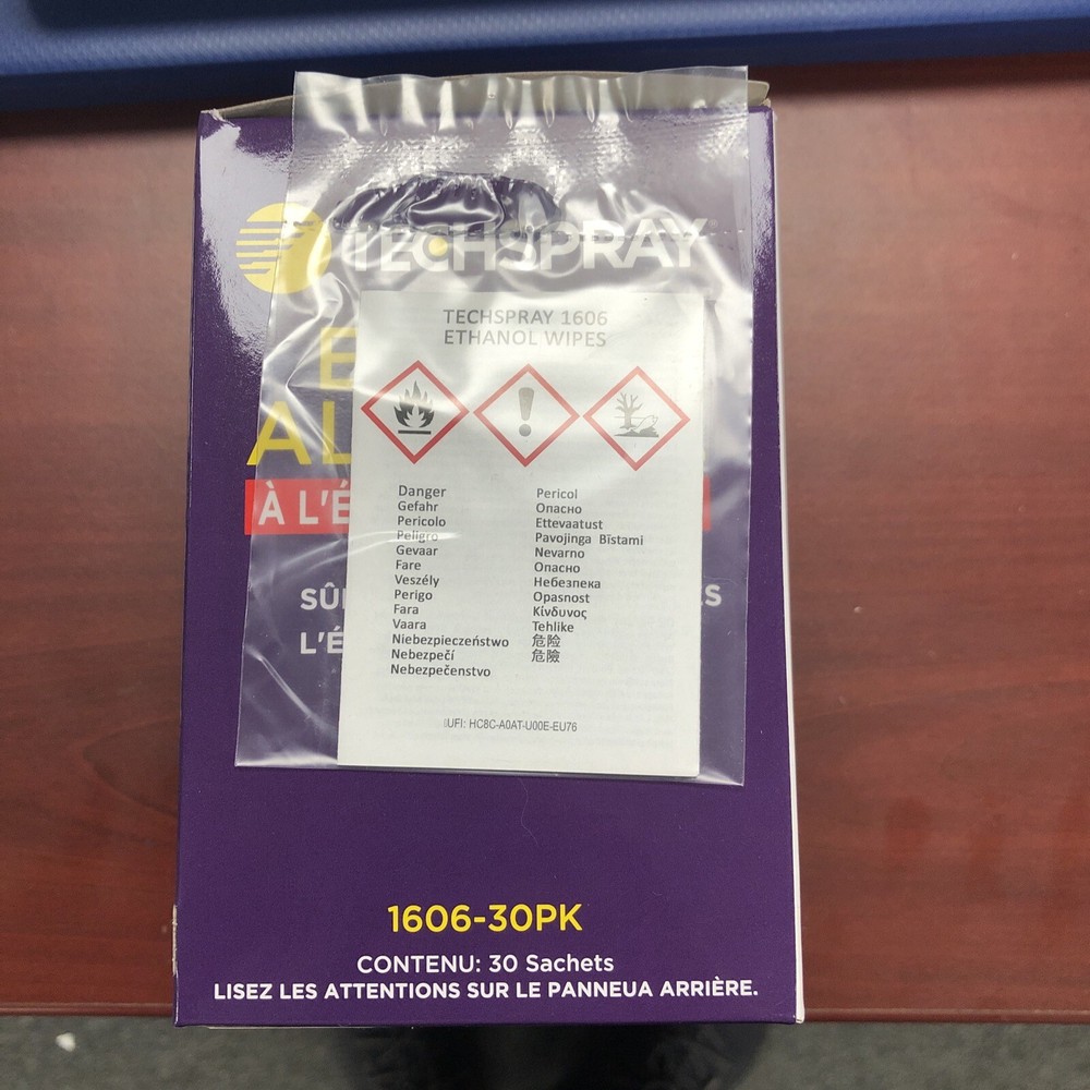 tech spray ethyl pack of 2 60 wipes total!