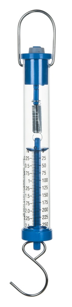 Newton Force Meter Spring Scale - Max Capacity 2.5N, 250gm, Dual Scale Labeled
