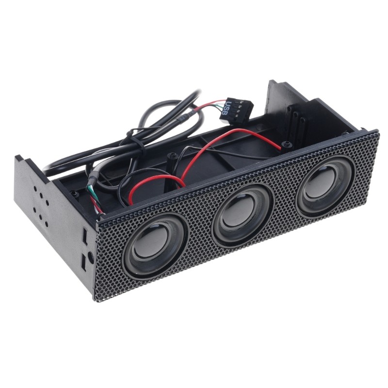 PC Front Panel Media Dashboard Stereo Surround Speaker Front Bay Computer for