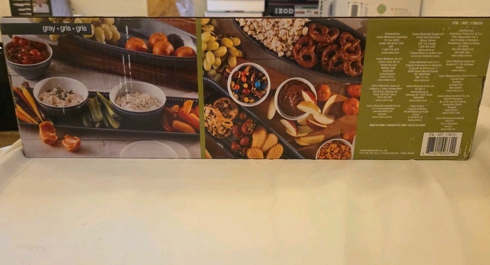 Melamaine Serving Set Gray 5 Pieces