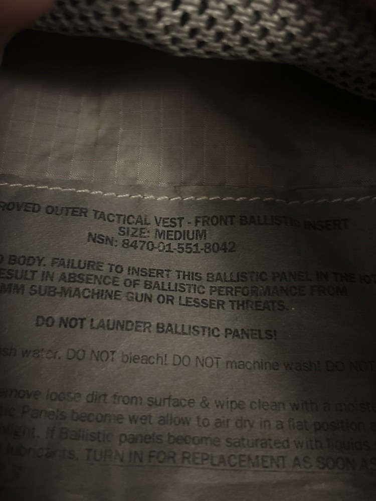 Class IIIA plate carrier