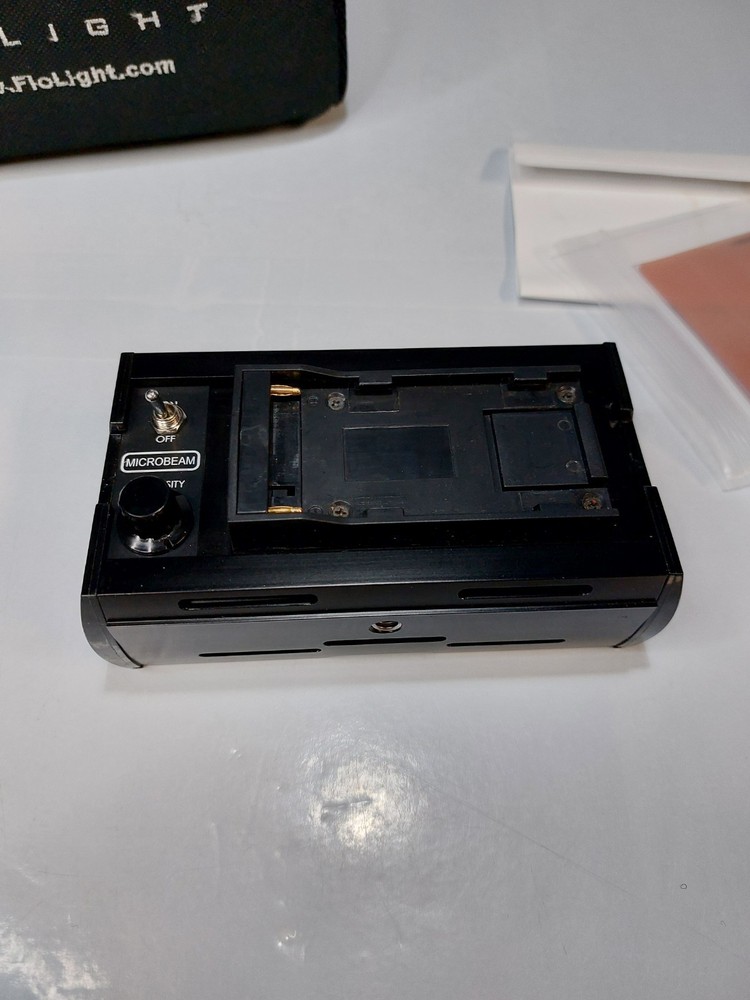 FloLight MicroBeam 128 High Output Compact LED Light, Panasonic Battery Plate