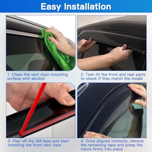 4Pcs Window Vent Visors, Outside-Mount Window 1999-2006 Silverado/Sierra