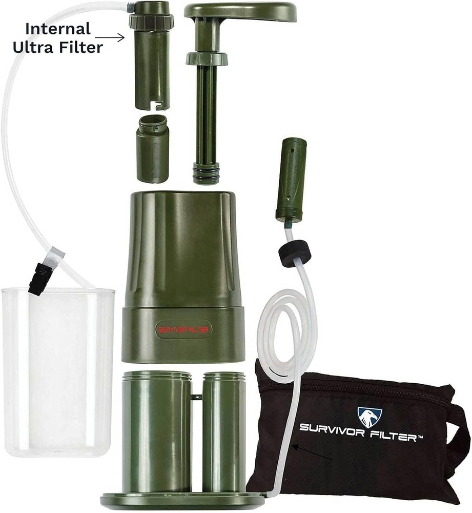 Military-Grade Portable Water Filter Replacement - 100K Liters Reusable Capacity