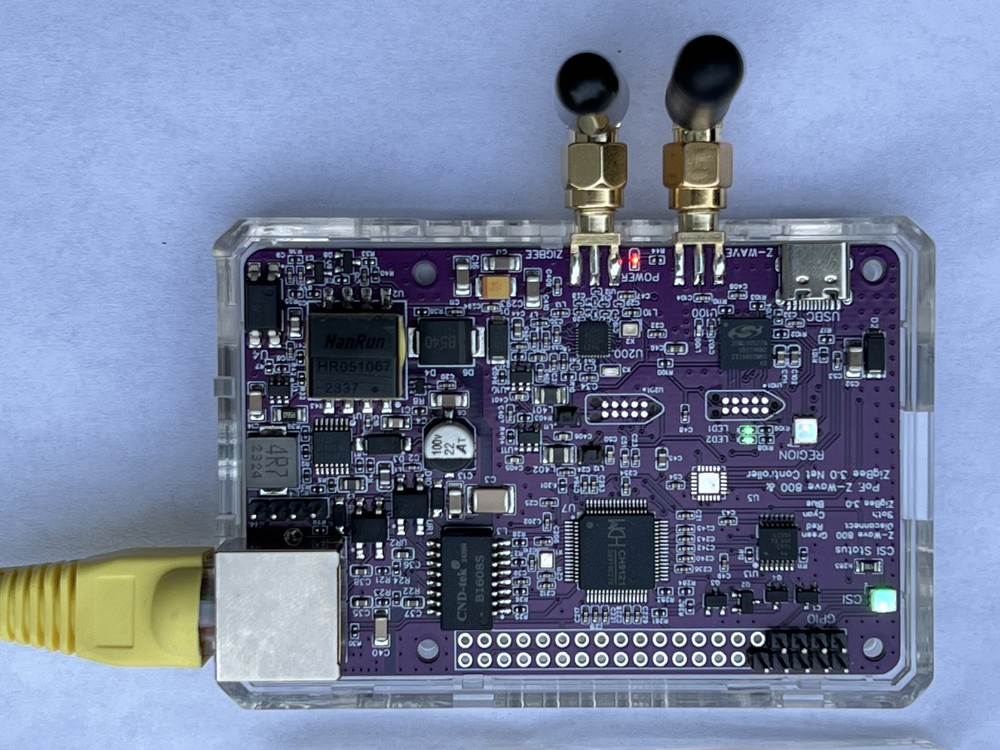 PoE Z-Wave 800 Controller & ZigBee 3.0 Network Unit( With Clear Case)