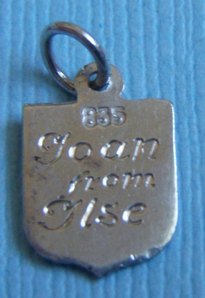Vintage Heidenheim Germany engraved shield silver charm