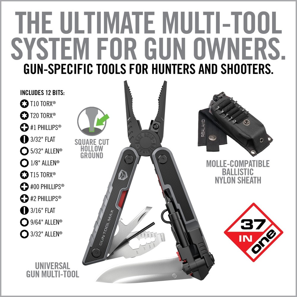 Real Avid Gun Tool Max - 37-in-1 Multitool for Gunsmithing