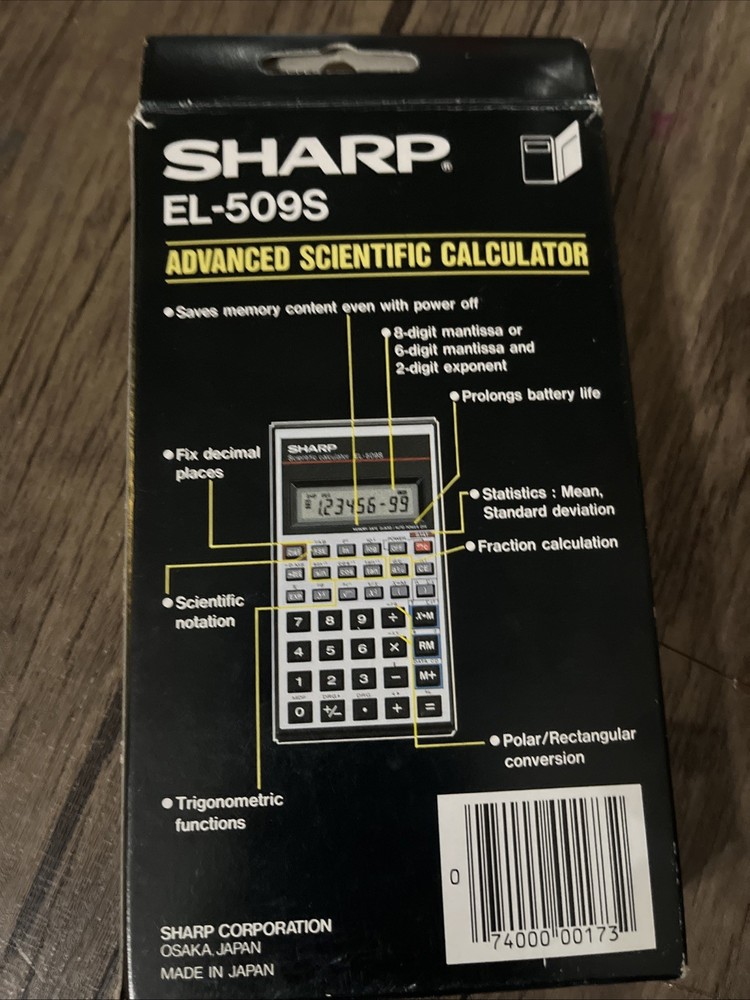 SHARP EL-506A Scientific Calculator w/ Original Box & Booklets - Tested