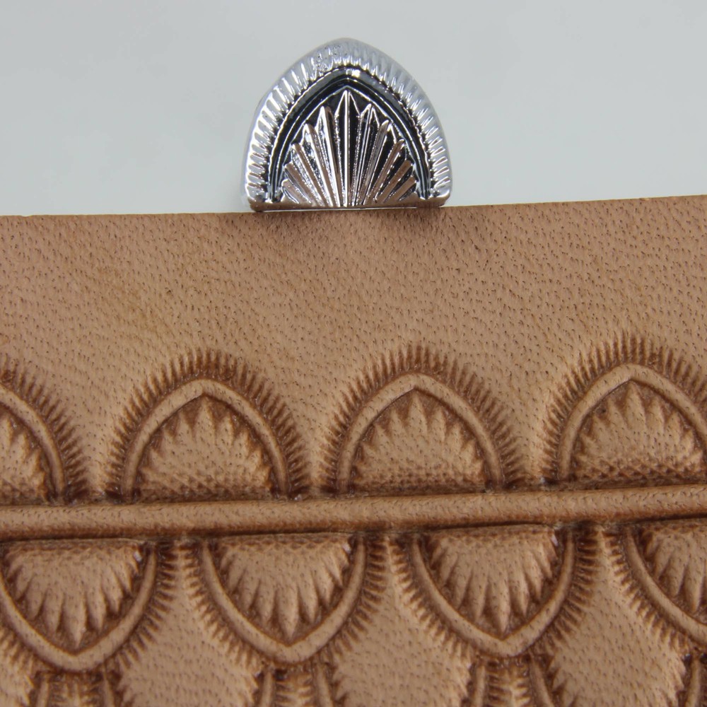 Leather Stamping Tool - Crescent Shell Geometric Border Stamp