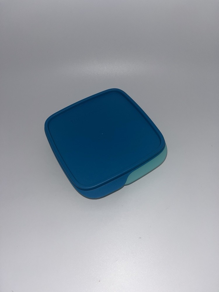 Tupperware Lunch It Bento Box Blue Peacock Divided Square Lunch Container