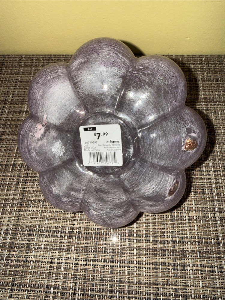 Handblown Glass Pumpkin Purple