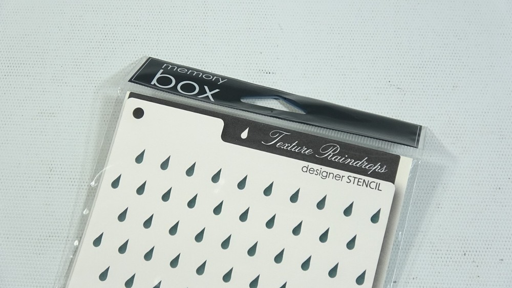 2014 Memory Box Texture Designer Stencil Raindrops 88577