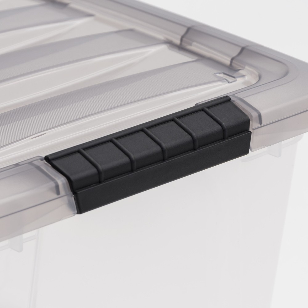 13 Qt. Plastic Storage Bins with Lids, Stackable Storage Containers, 8 Pack