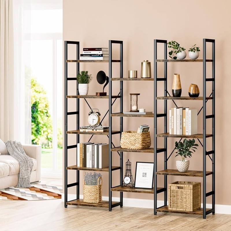 Adjustable Metal Bookshelf 14 Tier Multi-functional Storage Display Unit New