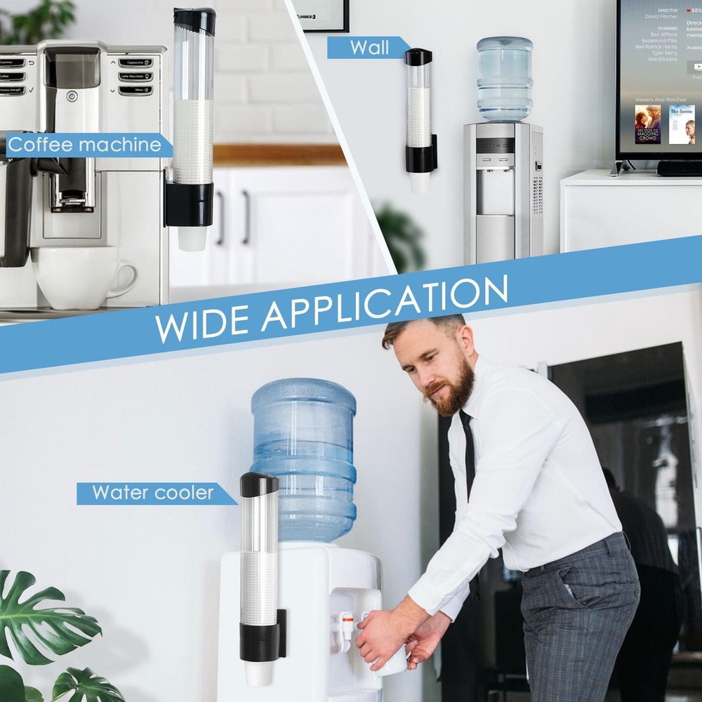 Cup Dispenser Water Dispenser Cup Holder Pull Type Paper Automatic Remover 7o...