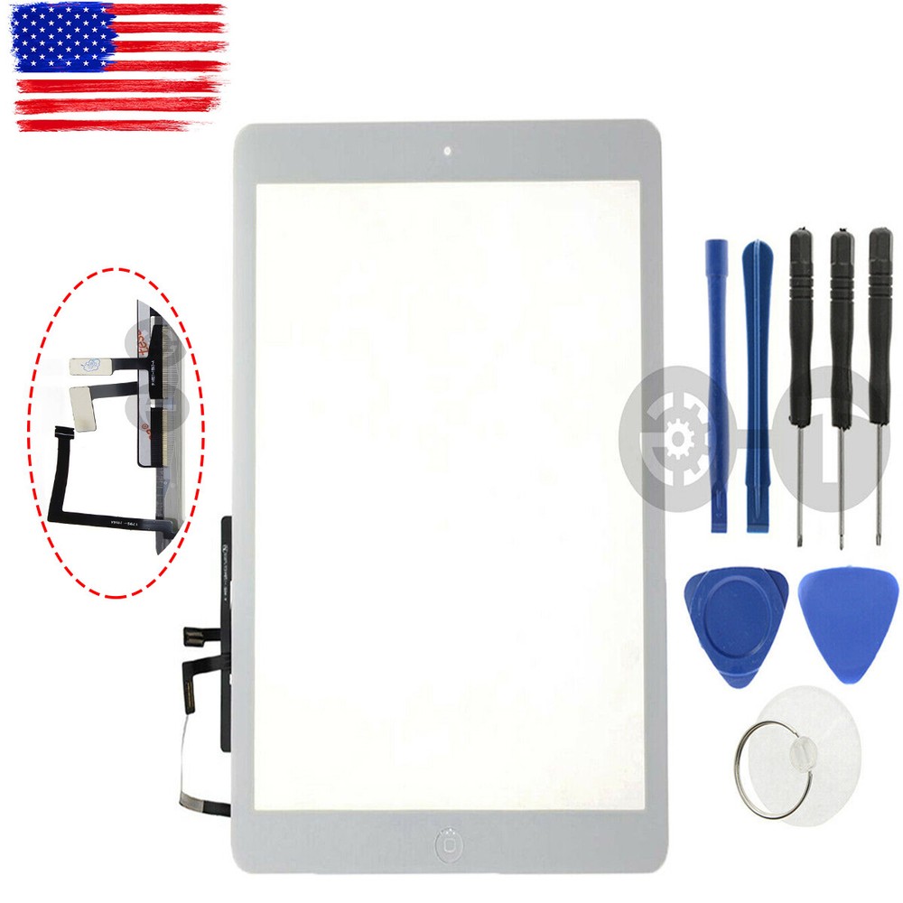 Touch Screen Glass Digitizer for Apple iPad Air Replacement + IC+Home Button