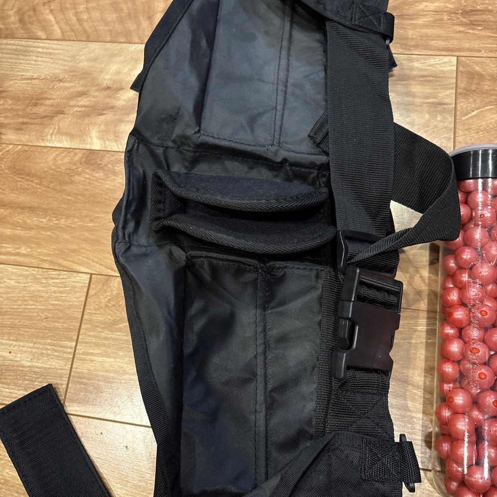 Java Paintball 5 Pod Tank Pouch pack harness, with .68 caliber paintballs