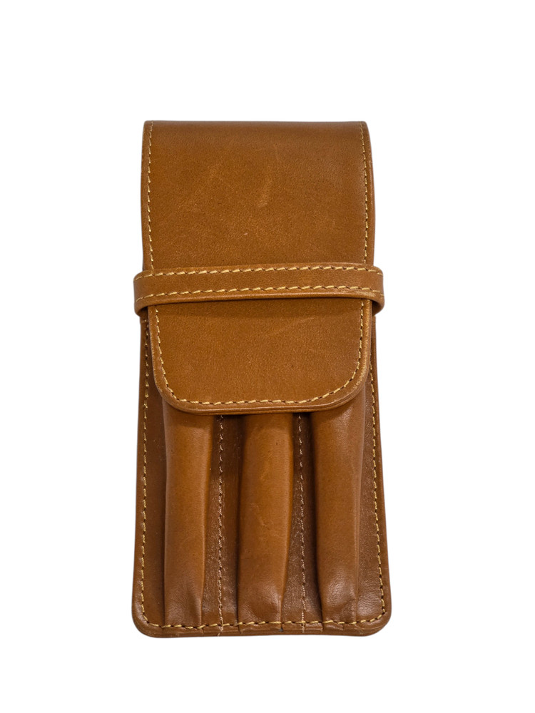 Aston Leather Triple Pen Carrying Case