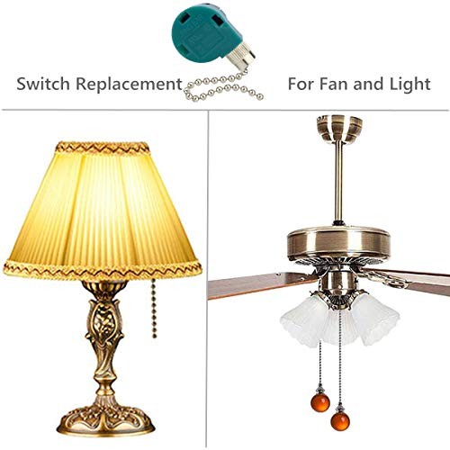 Ceiling Fan Switch 3 Speed 4 Wire Zing Ear ZE 268S6 Pull ZE-268S6 Nickle 1Pack