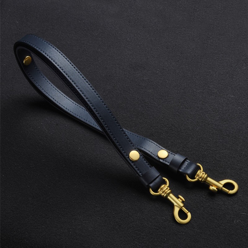 Navy Blue Cowhide Strap Fit For Saddle Adjustable Shoulder Strap Wash Bag