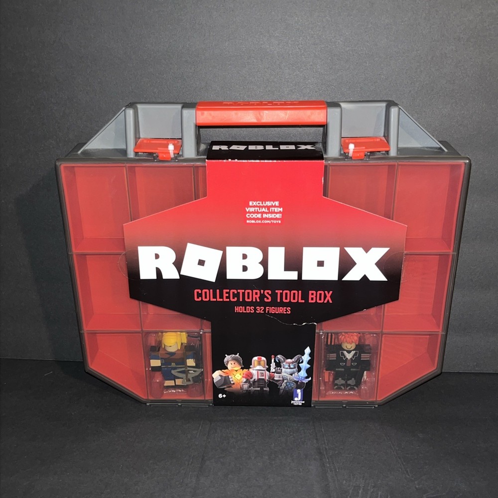 New Roblox Collector's Tool Box Carry Case Holds 32 Figures Virtual Item Code