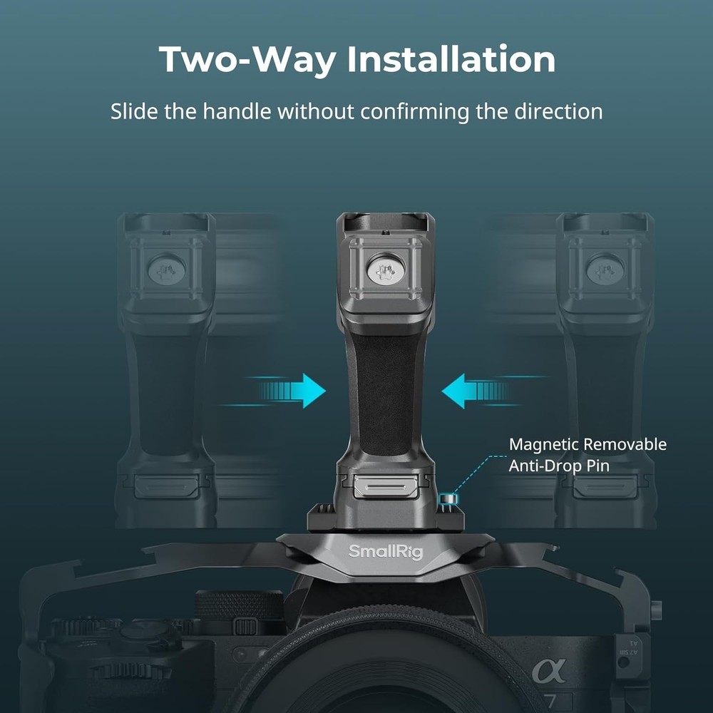 Quick Release Top Handle with Quick Release Slider, Two-Way Smooth Installation,