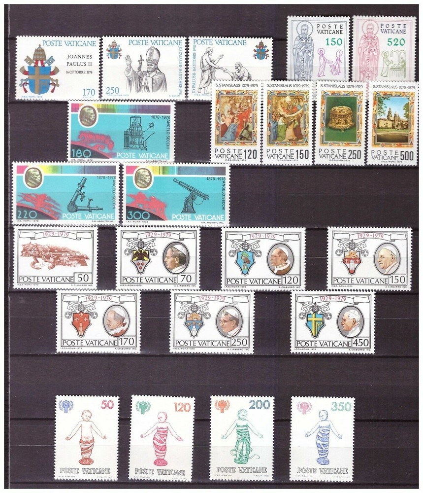 s15543) VATICAN MNH** 1979 Complete Year set 23v
