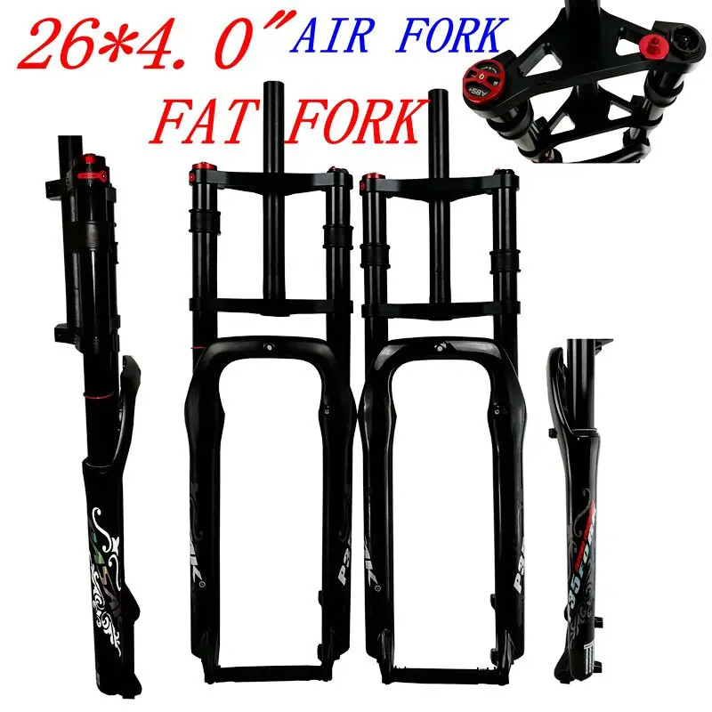 Double Shoulder Snow Fat Bike Fork 26*4.0 Inch Front Suspension Air Fork