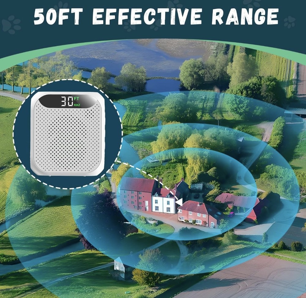 Anti Barking Devices, 30FT Effective Range & 3 Adjustable Modes Rechargeable