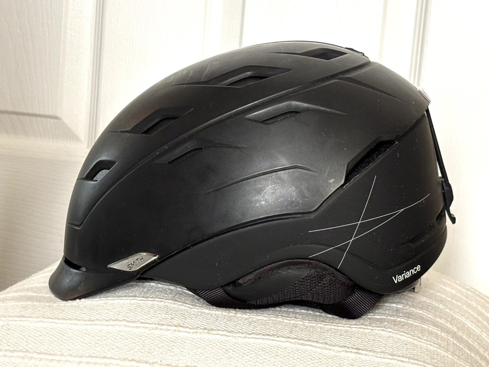 SMITH Variance Ski Helmet Black With Storage Bag Sz L (59-63cm)