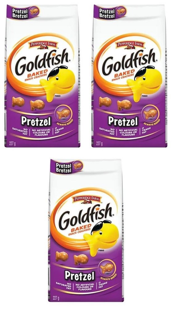 Goldfish Baked Pretzel Crackers, 227g (3 Pack)
