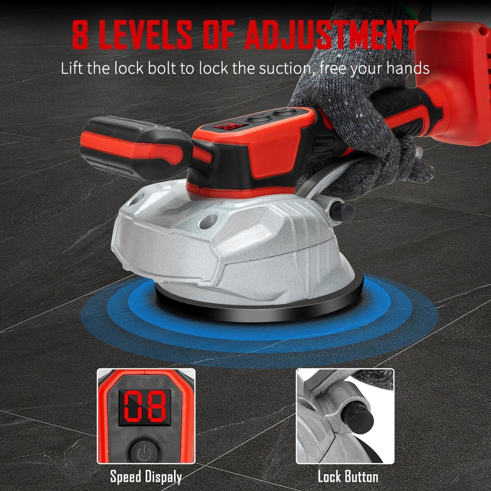 Cordless Tile Vibration Leveling Machine,for Milwaukee 18V Max Red