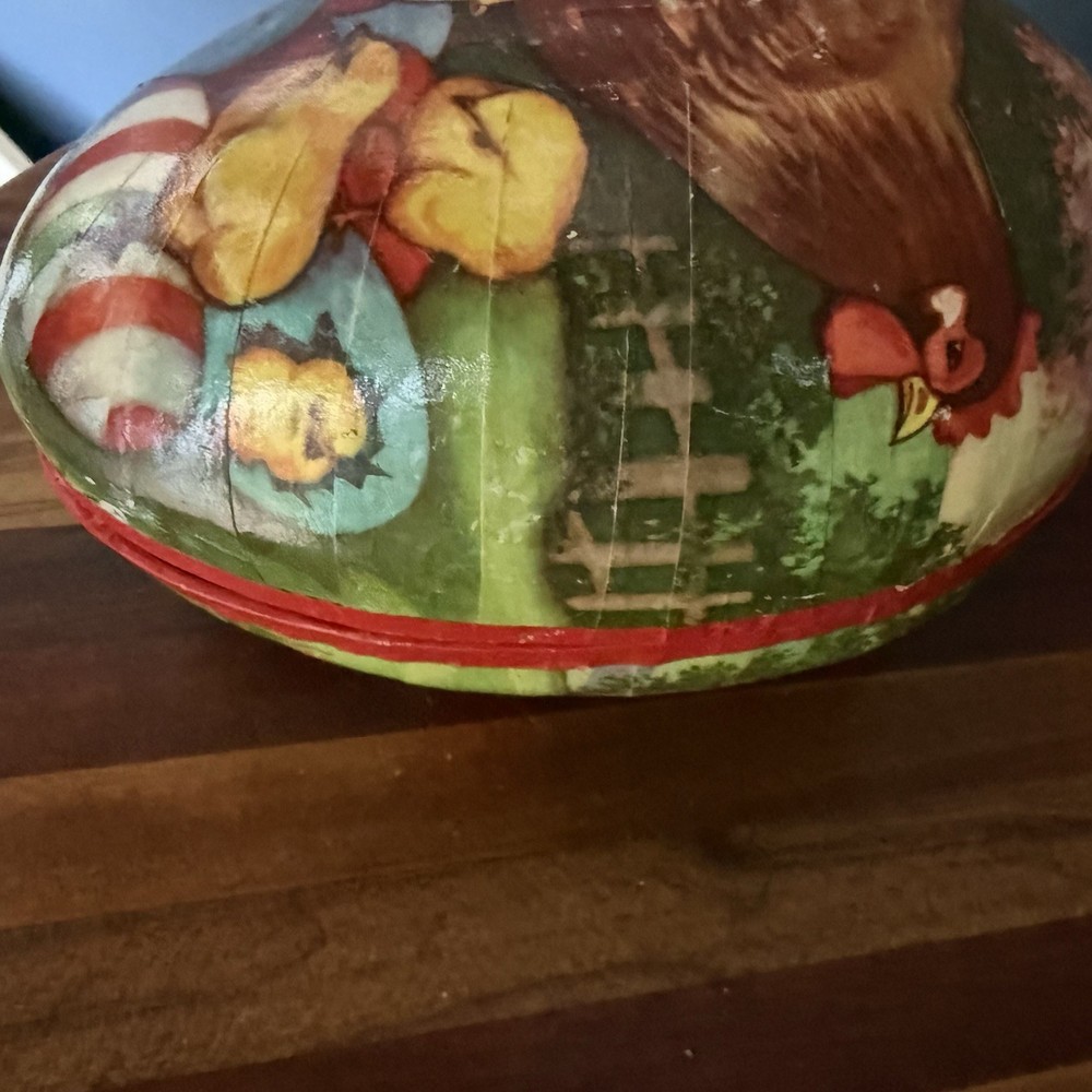 Paper Mache Eggs VINTAGE Western Germany Easter Egg Chicks Candy Container
