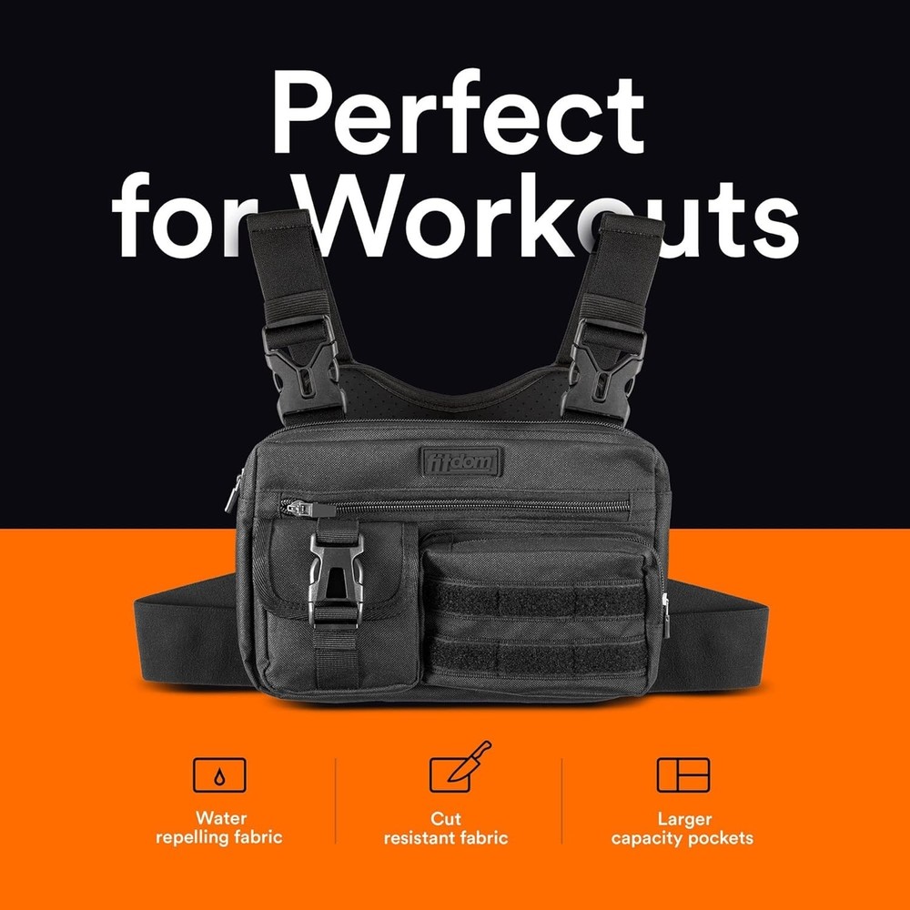 Running Chest Pack Lightweight Polyester Multiple Compartments Phone Holder