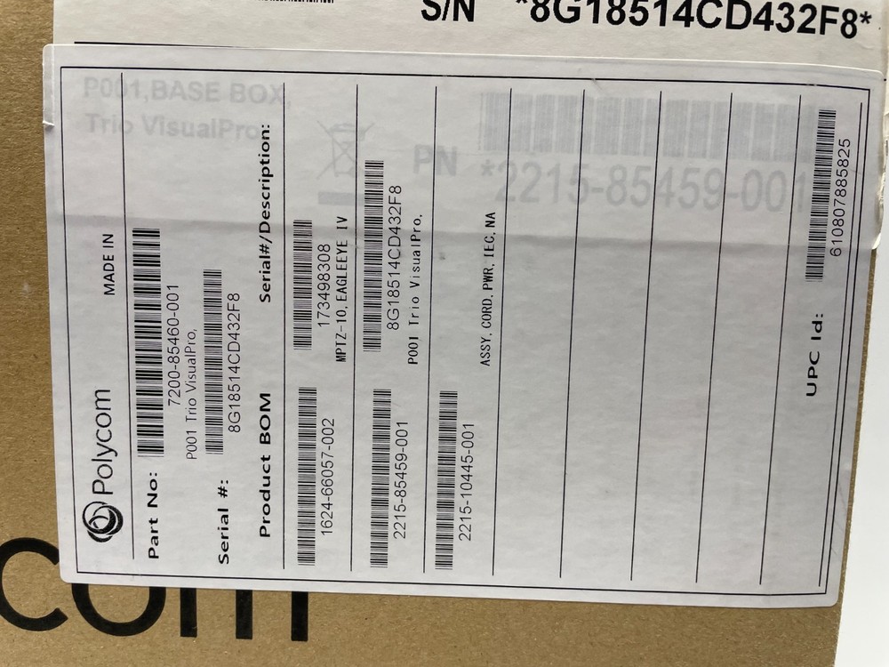 Polycom Trio VisualPro Codec & EagleEye IV 12x Conference Camera 7200-85460-001