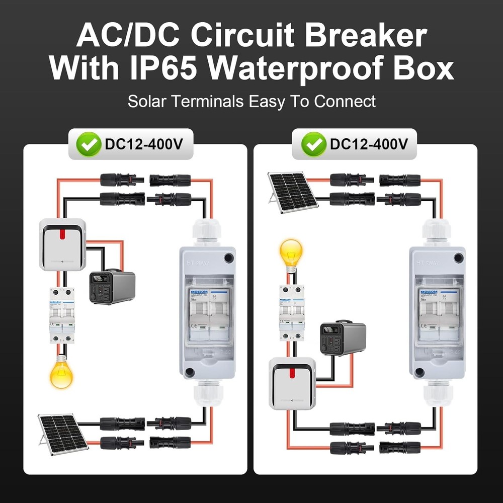 High-Performance 1000V 30A Solar Disconnect Switch & Breaker Box