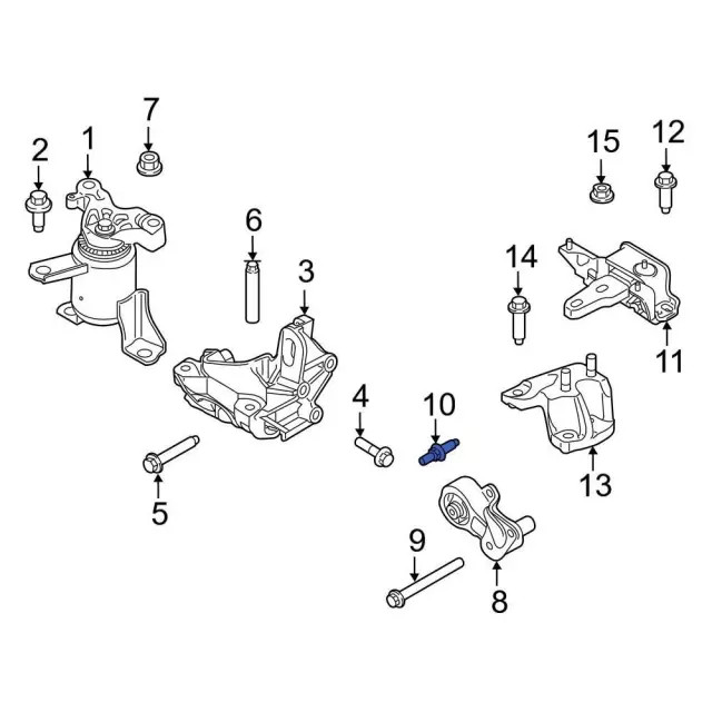 Genuine Ford Engine Support Rod Stud W708332-S442