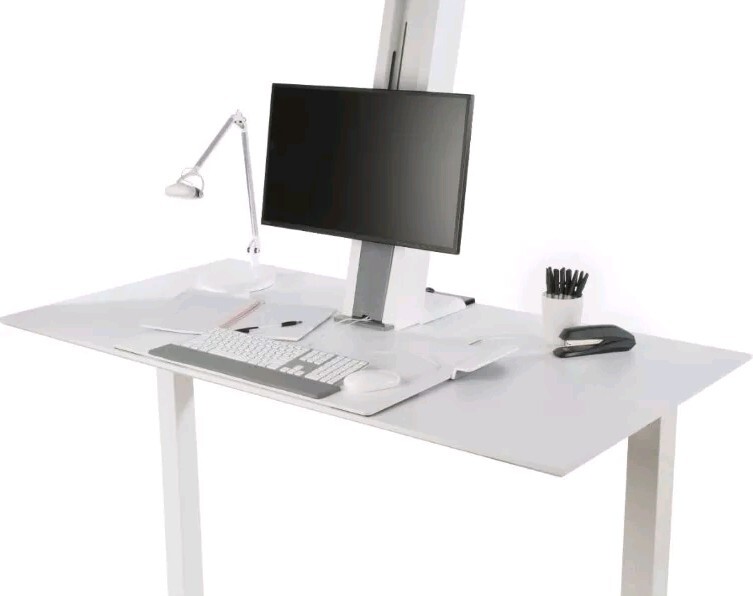 Humanscale QuickStand Light Mount Stand W/ Platform Sit-To-Stand Workstation