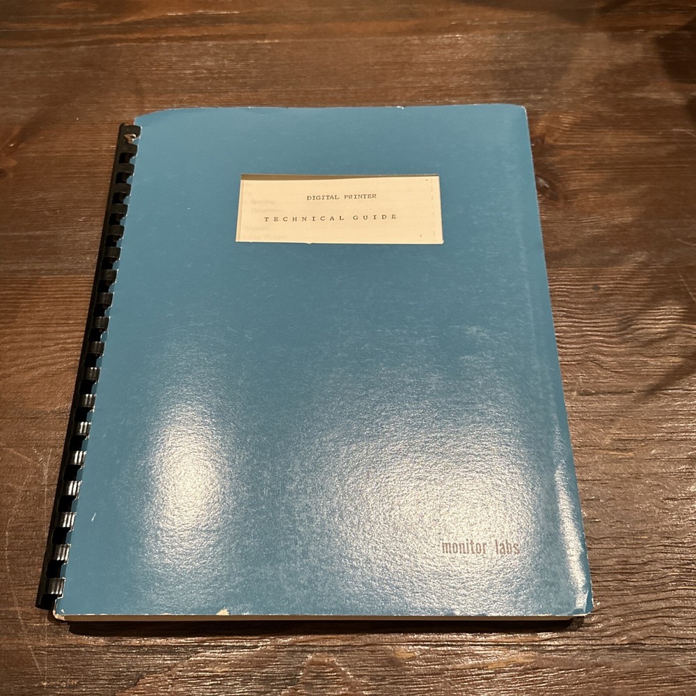 Monitor Labs Digital Printer Technical Guide