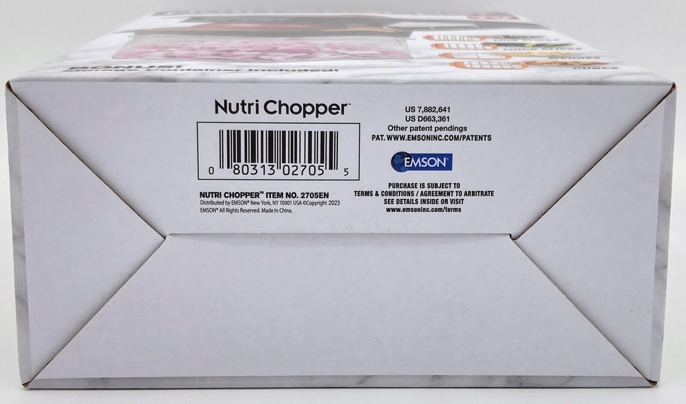 Nutri Chopper + Bonus Storage Container 4-way: Thin/Thick Slices, Wedges, Cubes