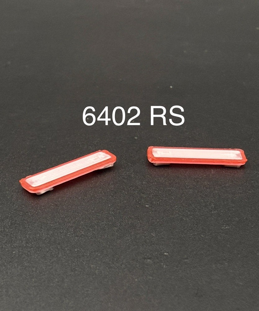 2-Pack 1/64 Scale Model Silver Top Red LED Style Whelen Lightbar 6402RS