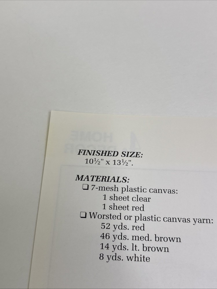 Valentine Bunny Annie's Attic Plastic Canvas Pattern Page