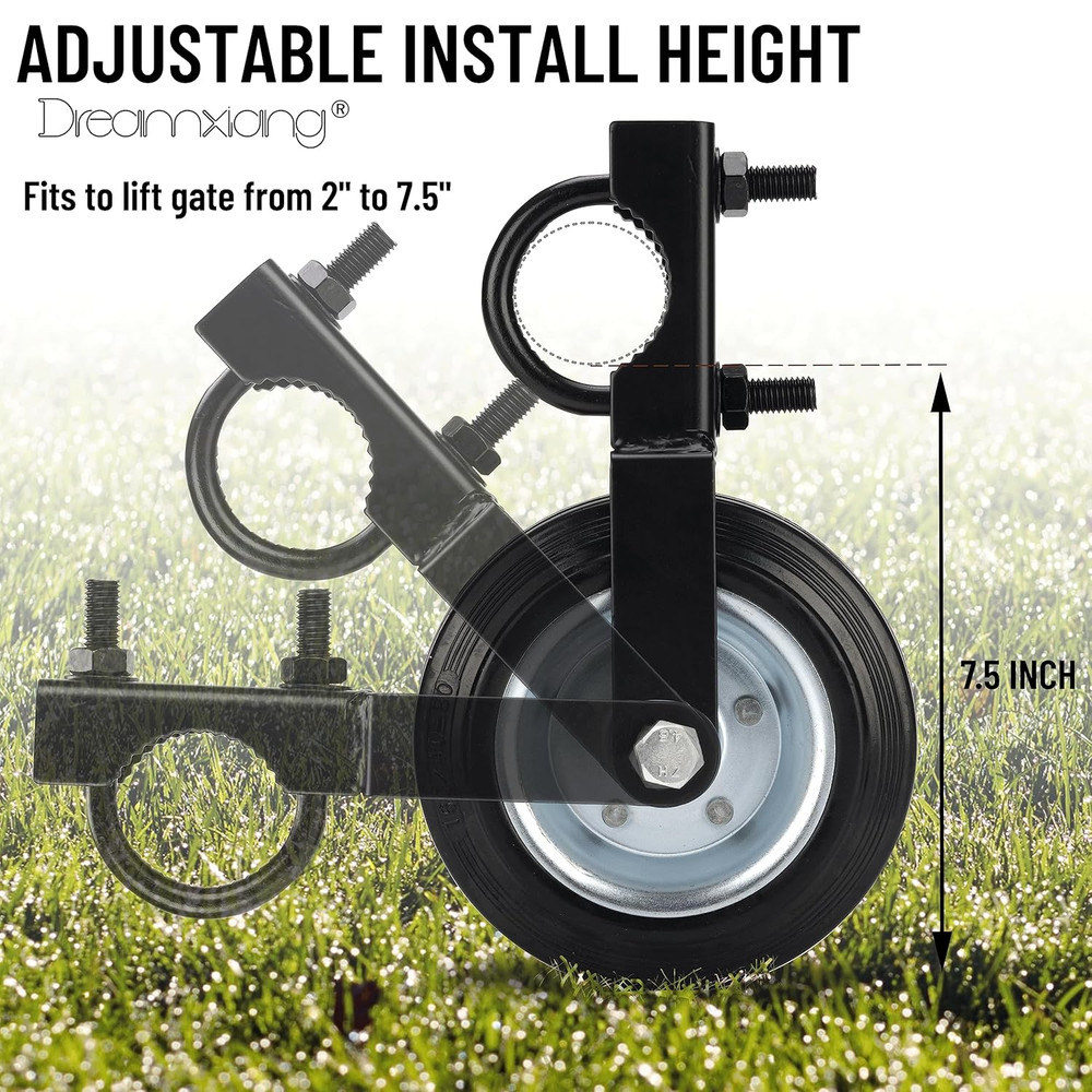 6" Heavy Duty Farm Gate Wheel, Black, 1 Pack