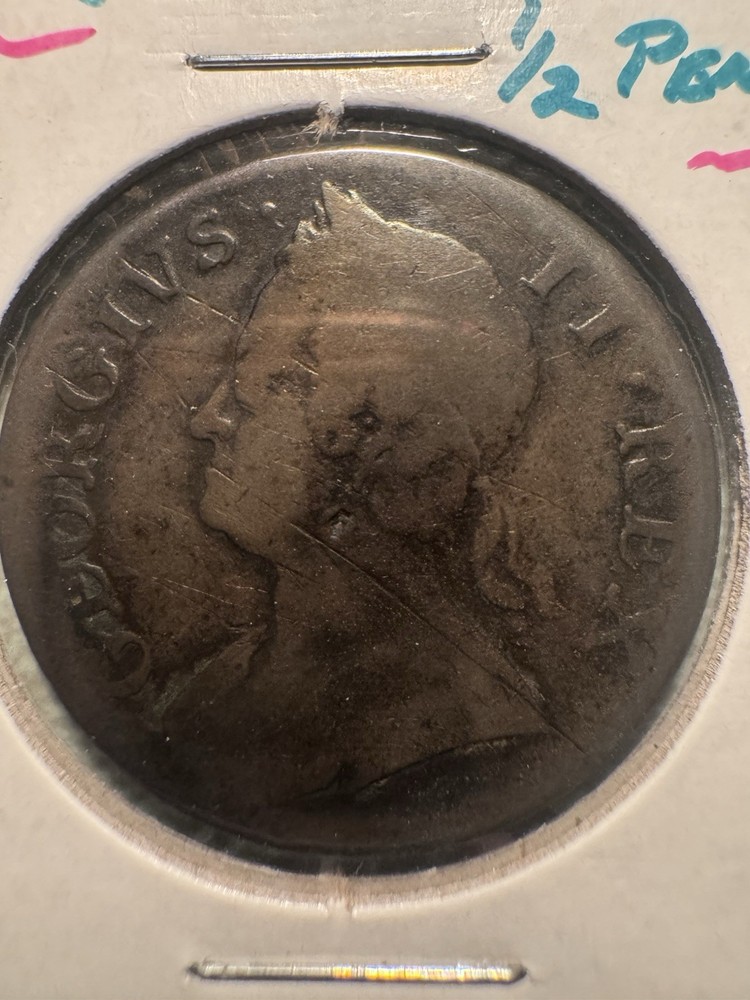 1752 ½ Penny - George II - KM#579.2