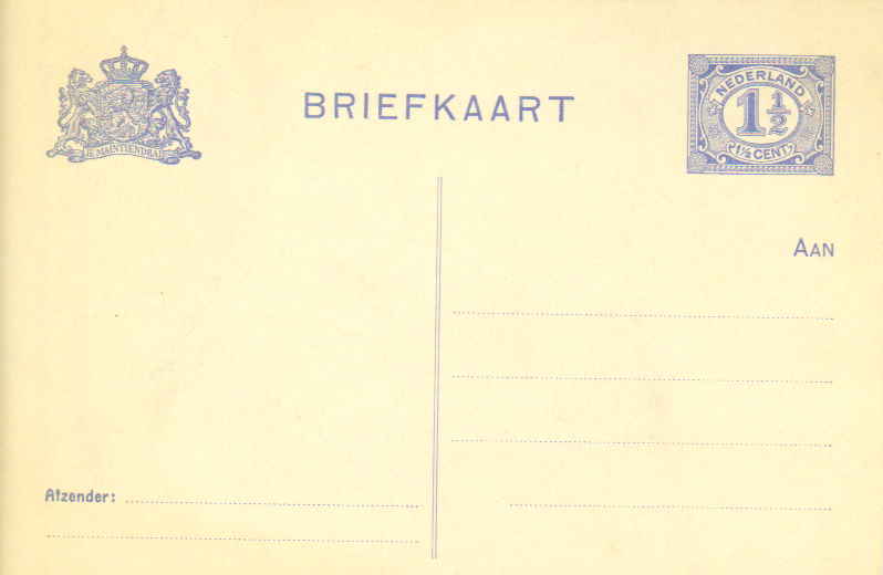 Netherlands Higgins & Gage 56 Unused.