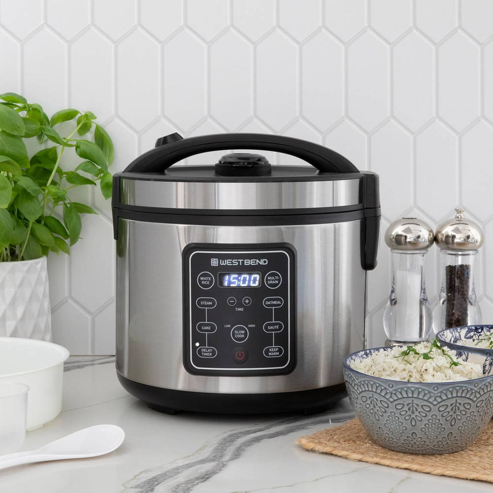 Rice & Grain Multi Cooker Programmable with 9 Preset Functions, Features Delay S