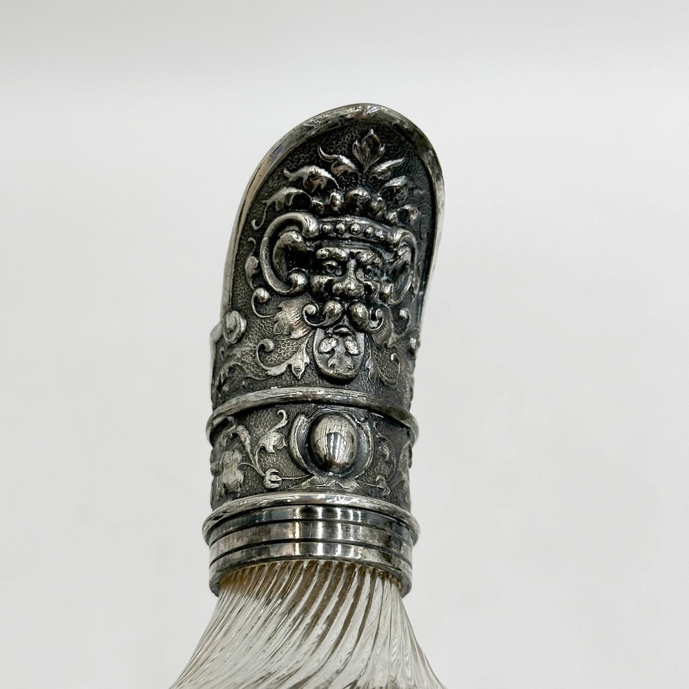 WMF Germany Silverplate Mounted Glass Ewer c1900